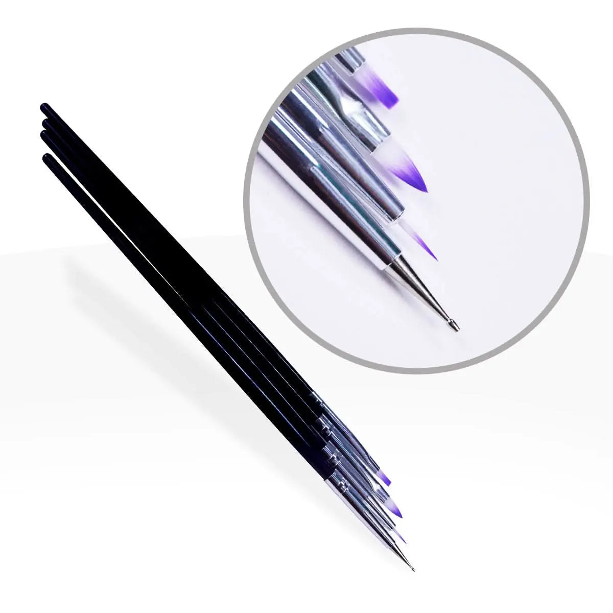 4 Pinceaux Gel Taille 3 Droit / Langue de Chat / Liner / Spot Swirl OCIBEL