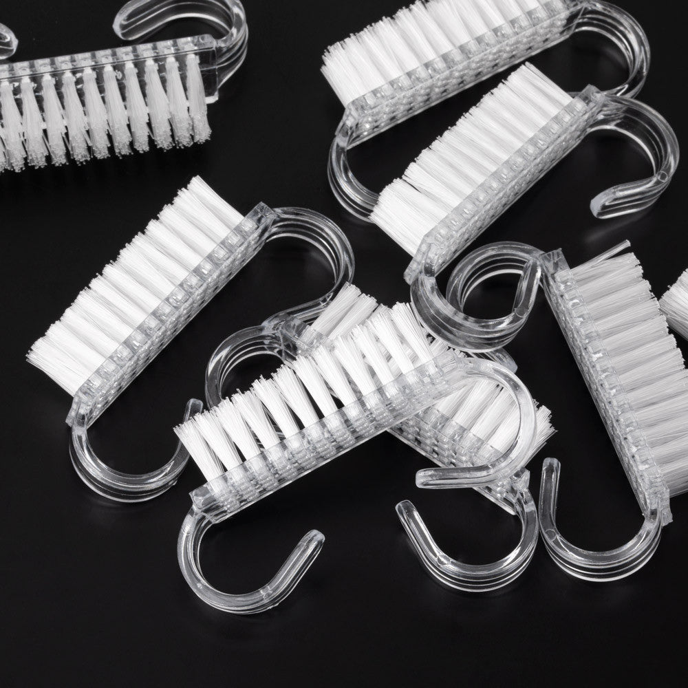 Brosse Dépoussiérante Ongles Plastique Blanc Transparent – Précision Manucure – Lot de 10 OCIBEL