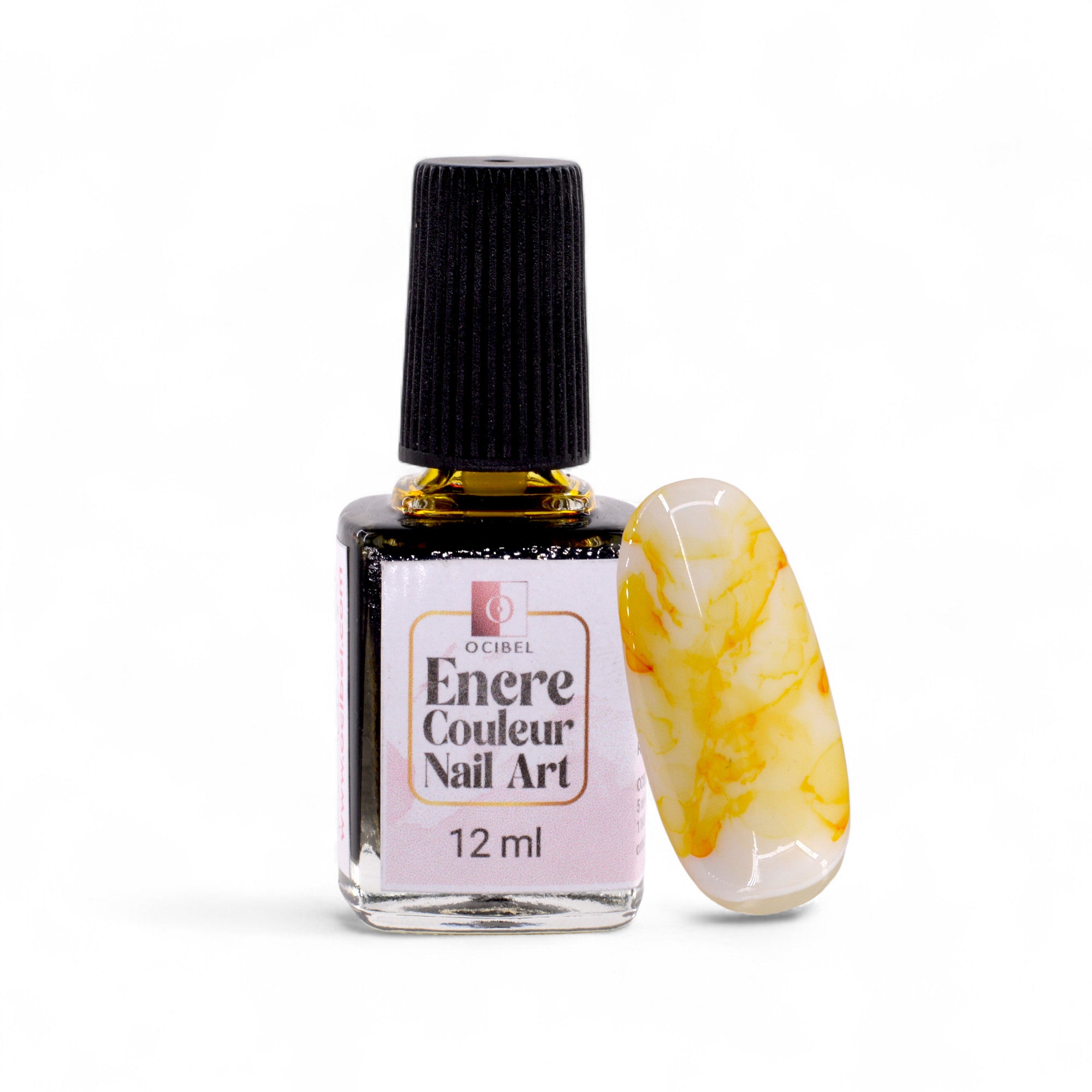 Encres Nail Art – Effets Marbrés & Créations Abstraites – Jaune 12 ml OCIBEL