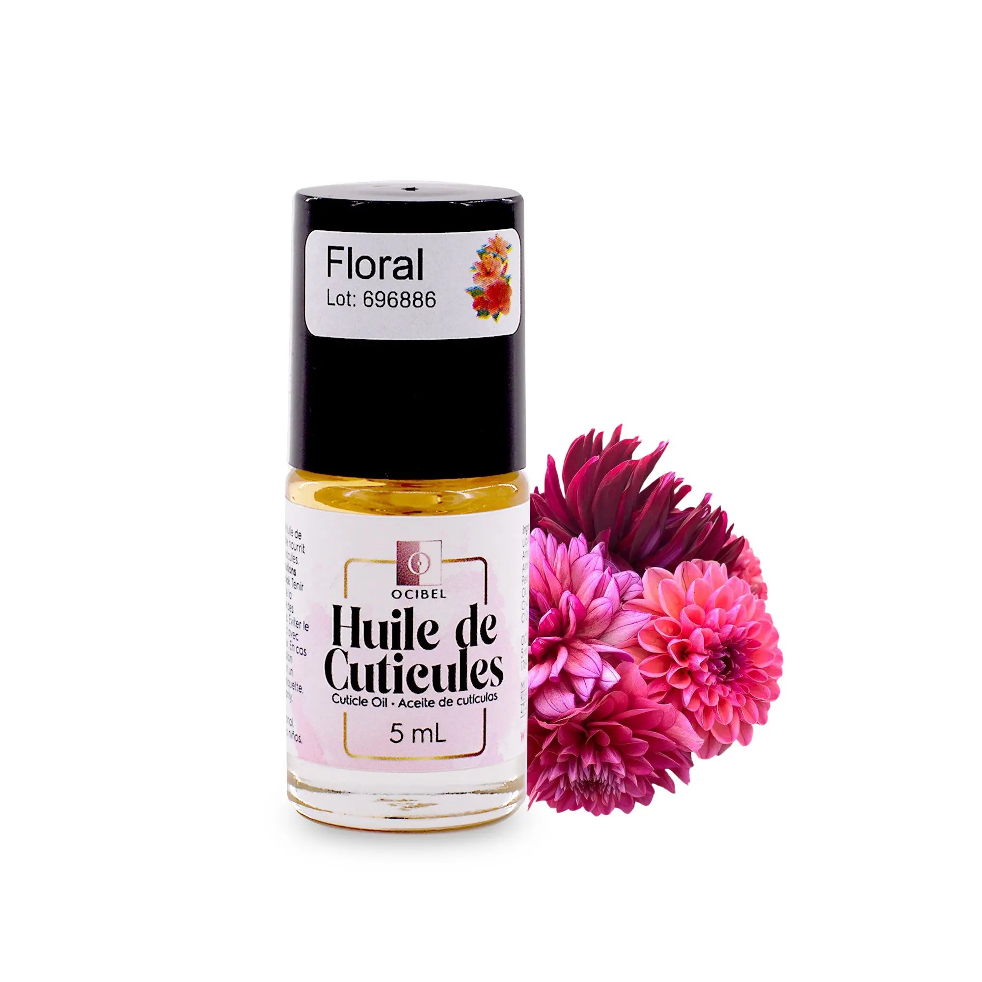 Huile cuticules Floral 5ml – Soin ongles parfumé OCIBEL