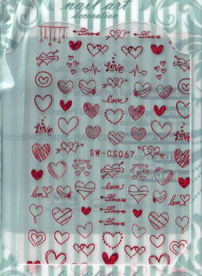 Planche Stickers Autocollant Cœur OCIBEL