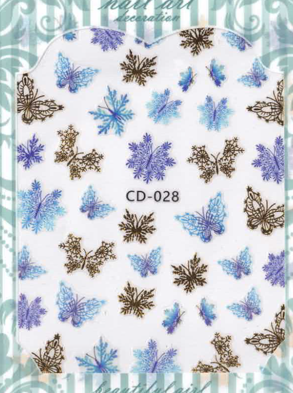 Planche Stickers Autocollant Papillon OCIBEL