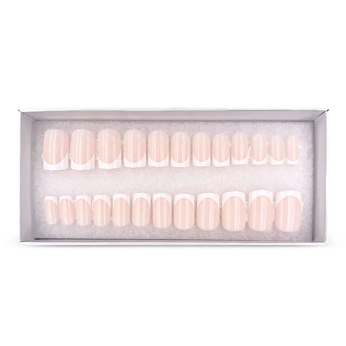 Press On Nails Faux Ongles Réutilisables - Medium Carré French OCIBEL