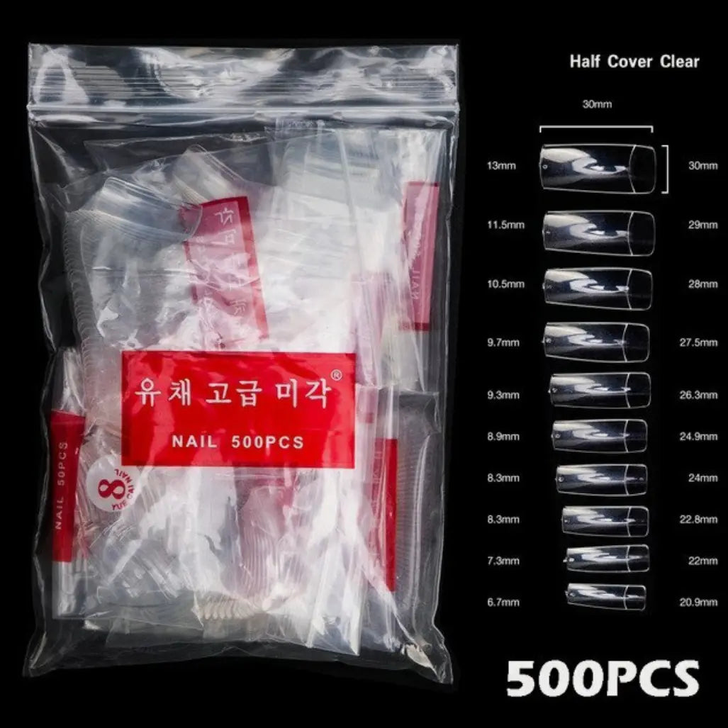 Sachet de 500 Demi Capsules Transparente Square avec Grande Encoche OCIBEL