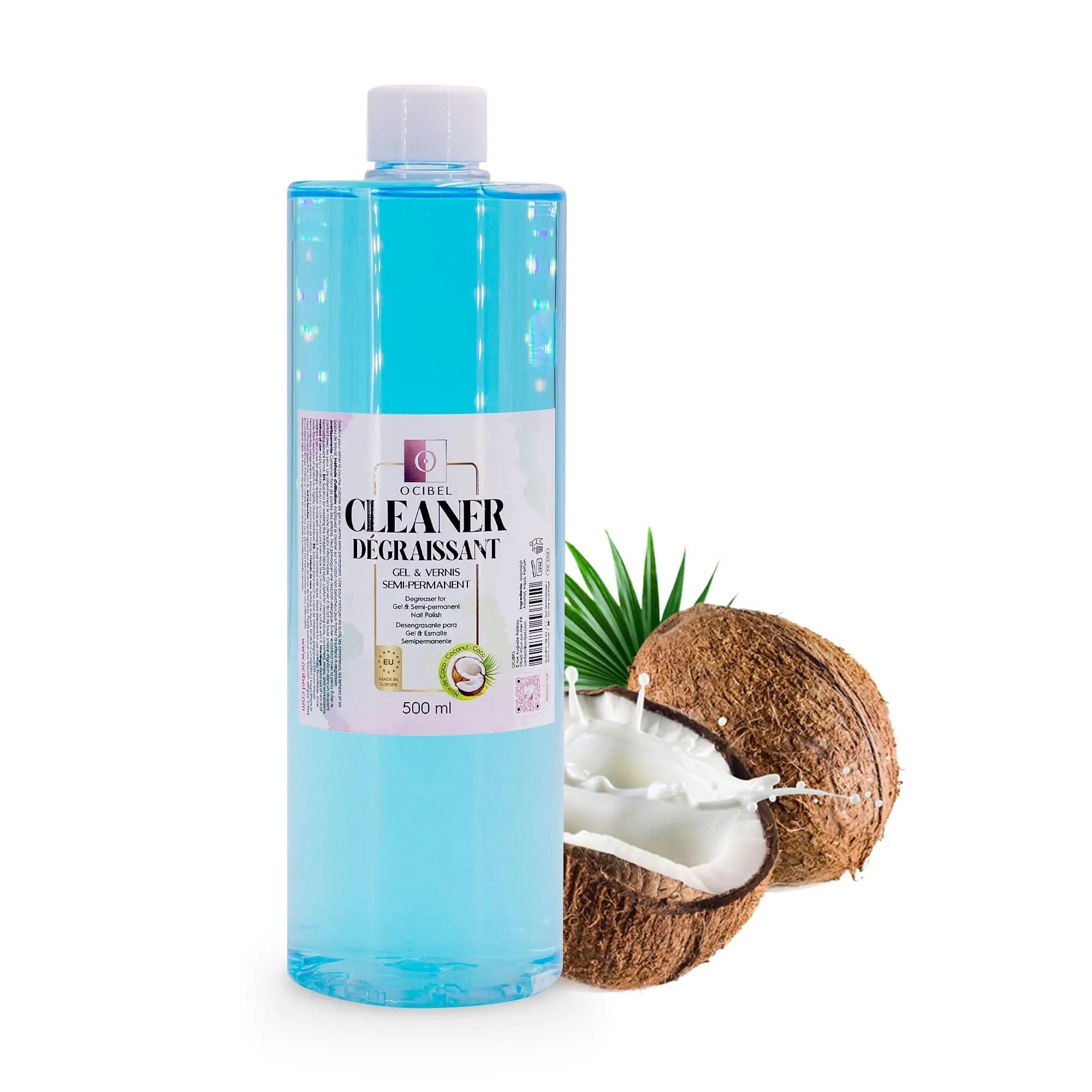 Cleaner Dégraissant pour Gel et Vernis Semi-Permanent Parfum Noix de Coco - 500 ml OCIBEL