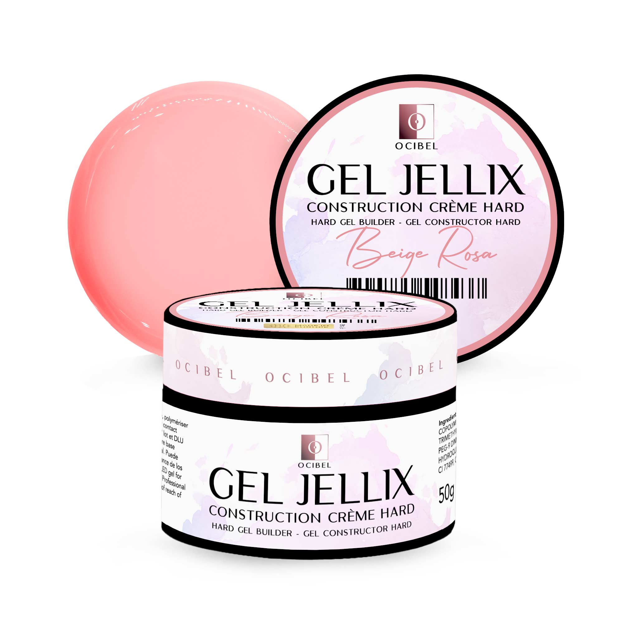 Gellix - Gel de Construction Jelly 50g - Beige Rosa OCIBEL