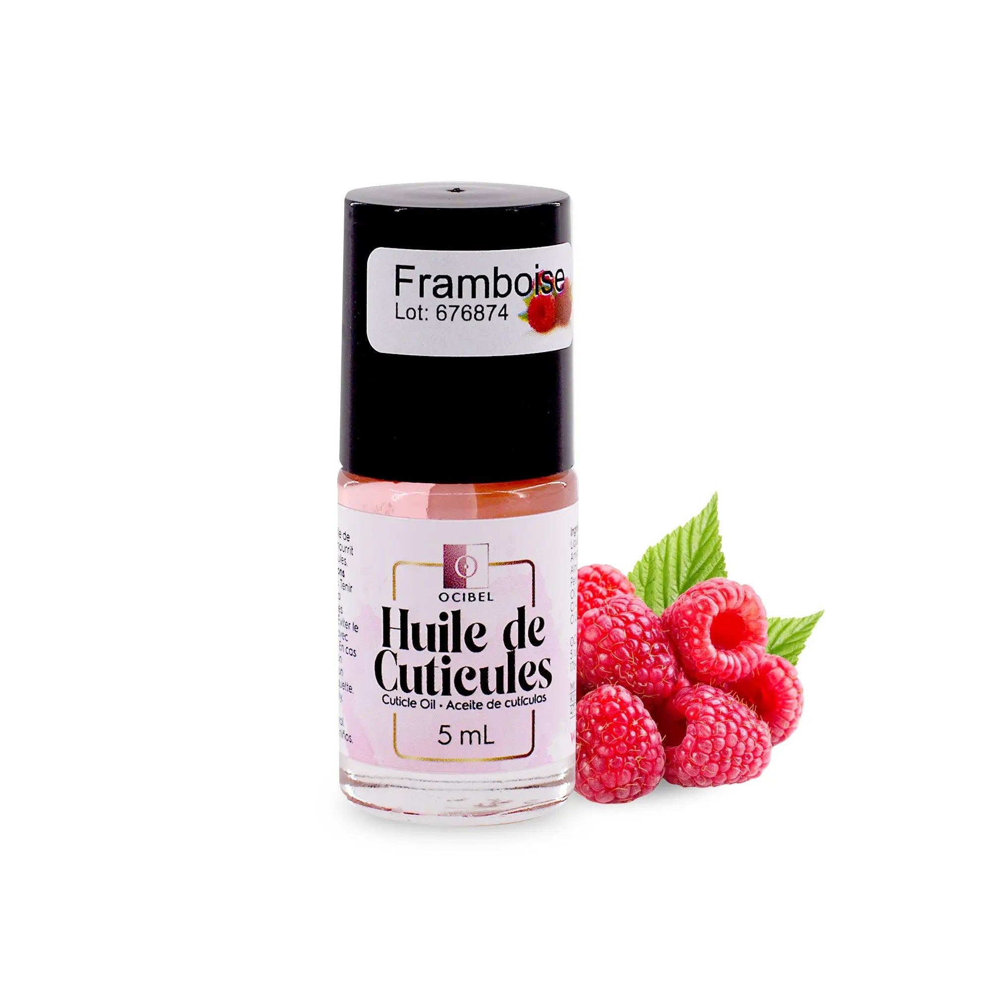 Huile cuticules Framboise 5ml – Soin ongles parfumé OCIBEL