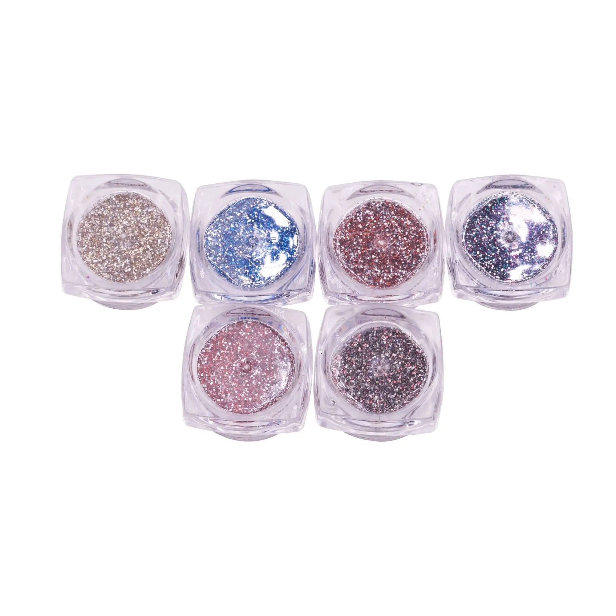 Lot de 6 Pots de Poudre Paillettes Glitter OCIBEL