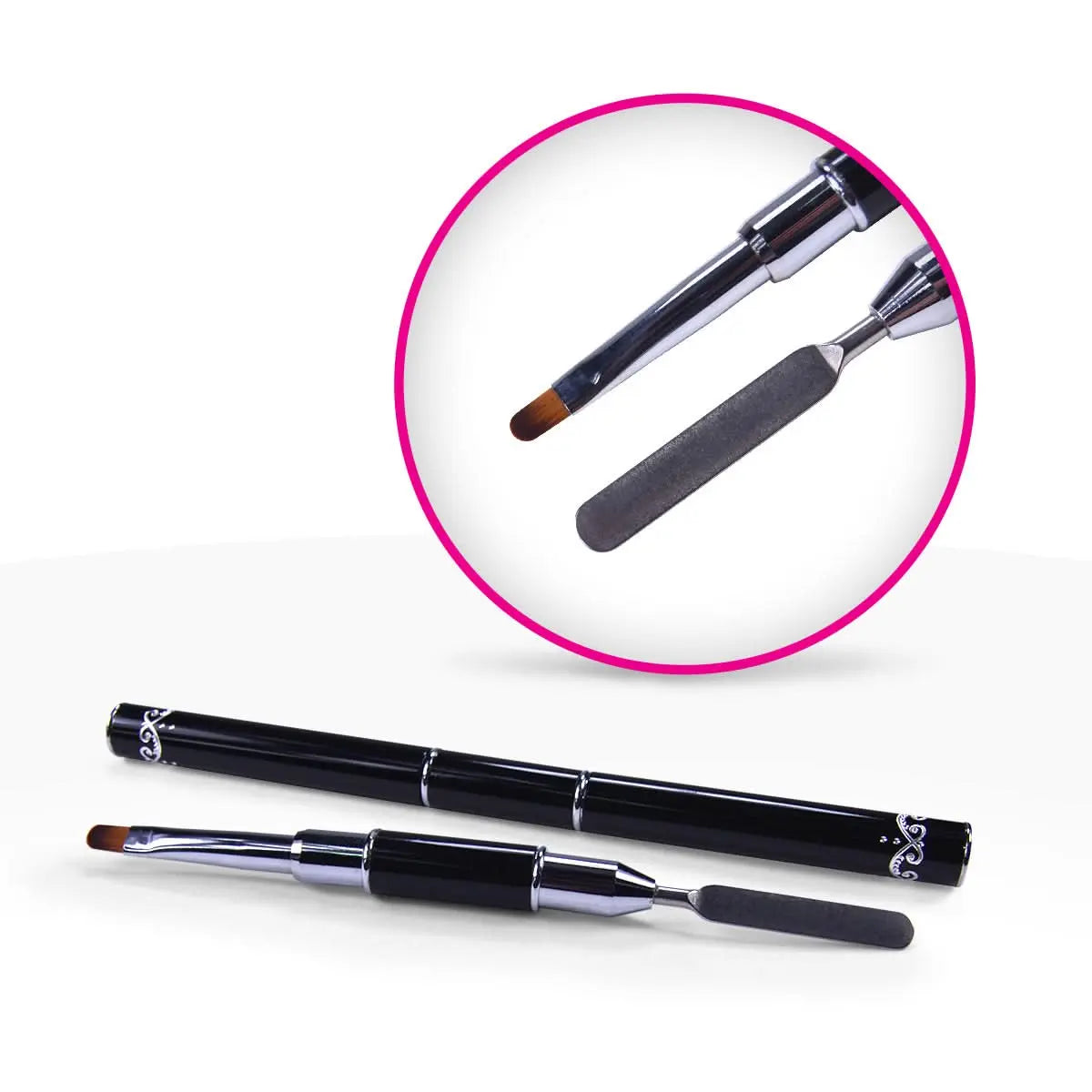 Pinceau 2-en-1 AcrylGel – Taille 4 | Pinceau & Spatule Intégrés OCIBEL