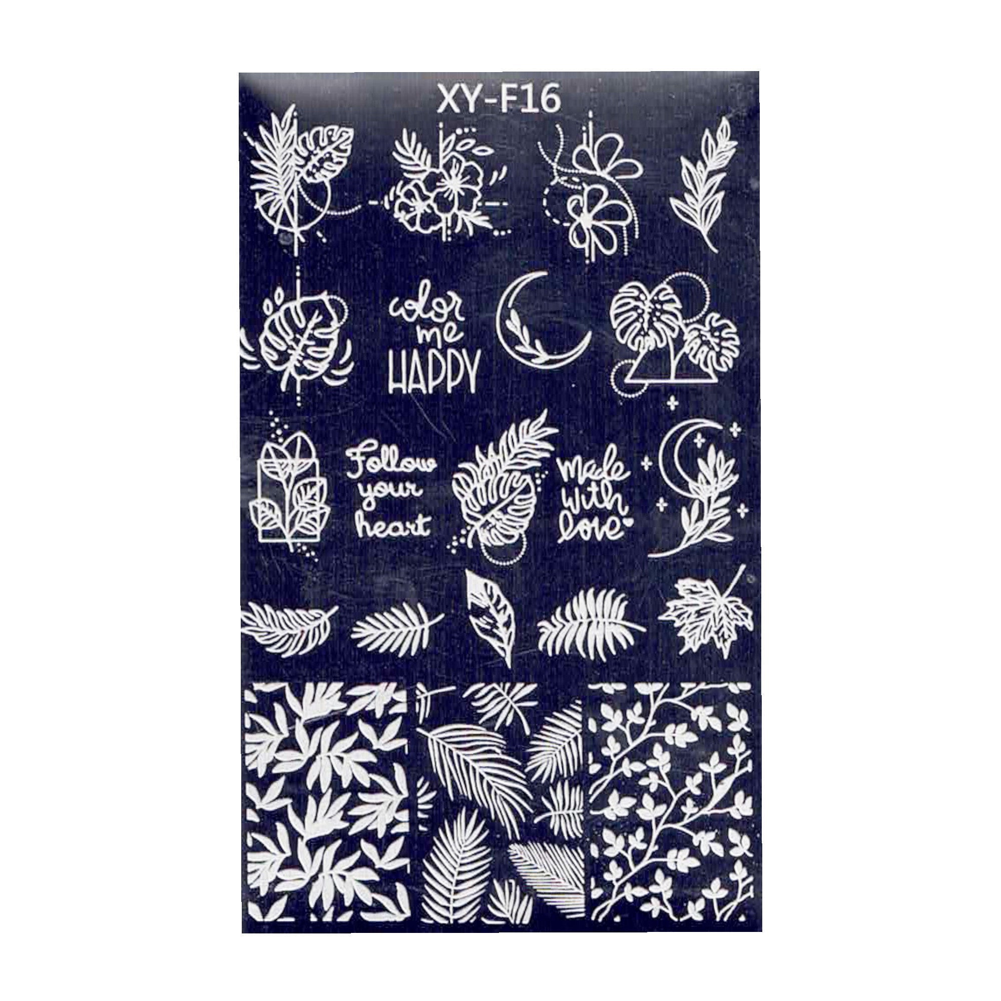 Plaque de Stamping pour Ongles Thème : Nature OCIBEL