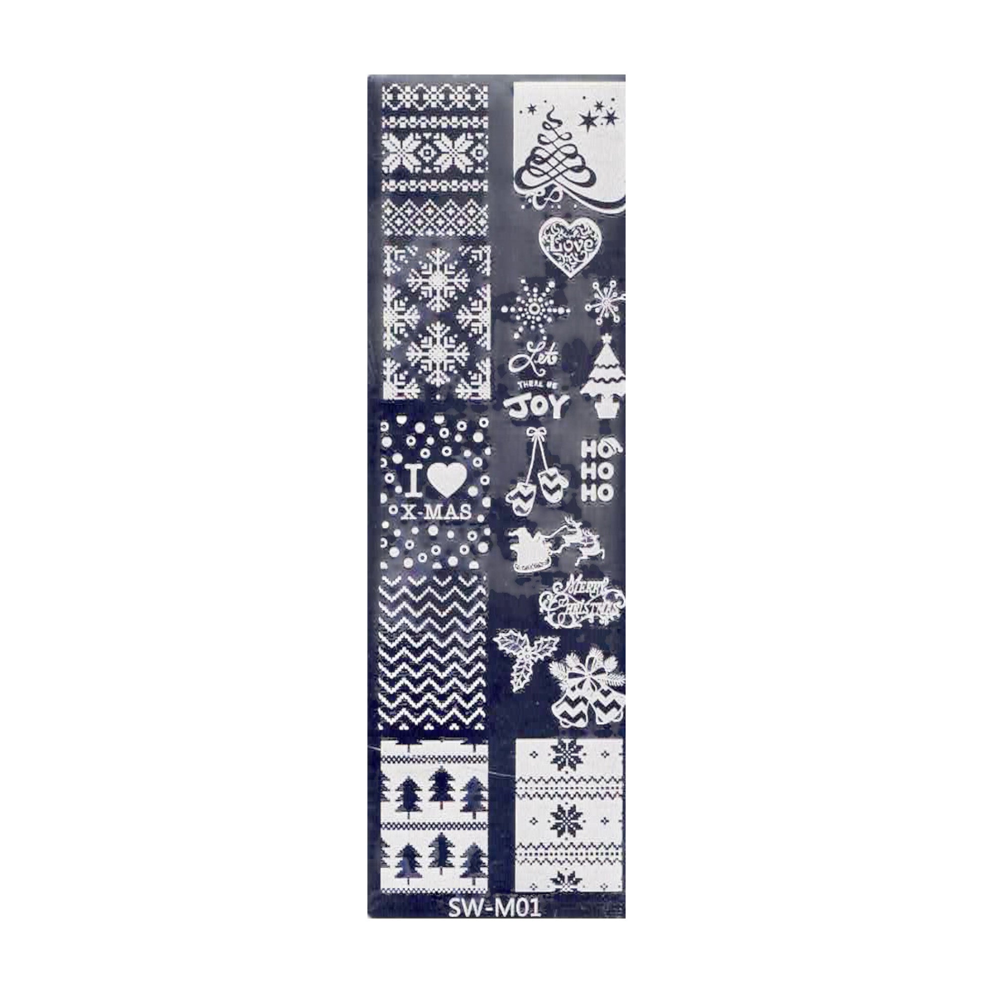 Plaque de Stamping pour Ongles Thème : Noël OCIBEL