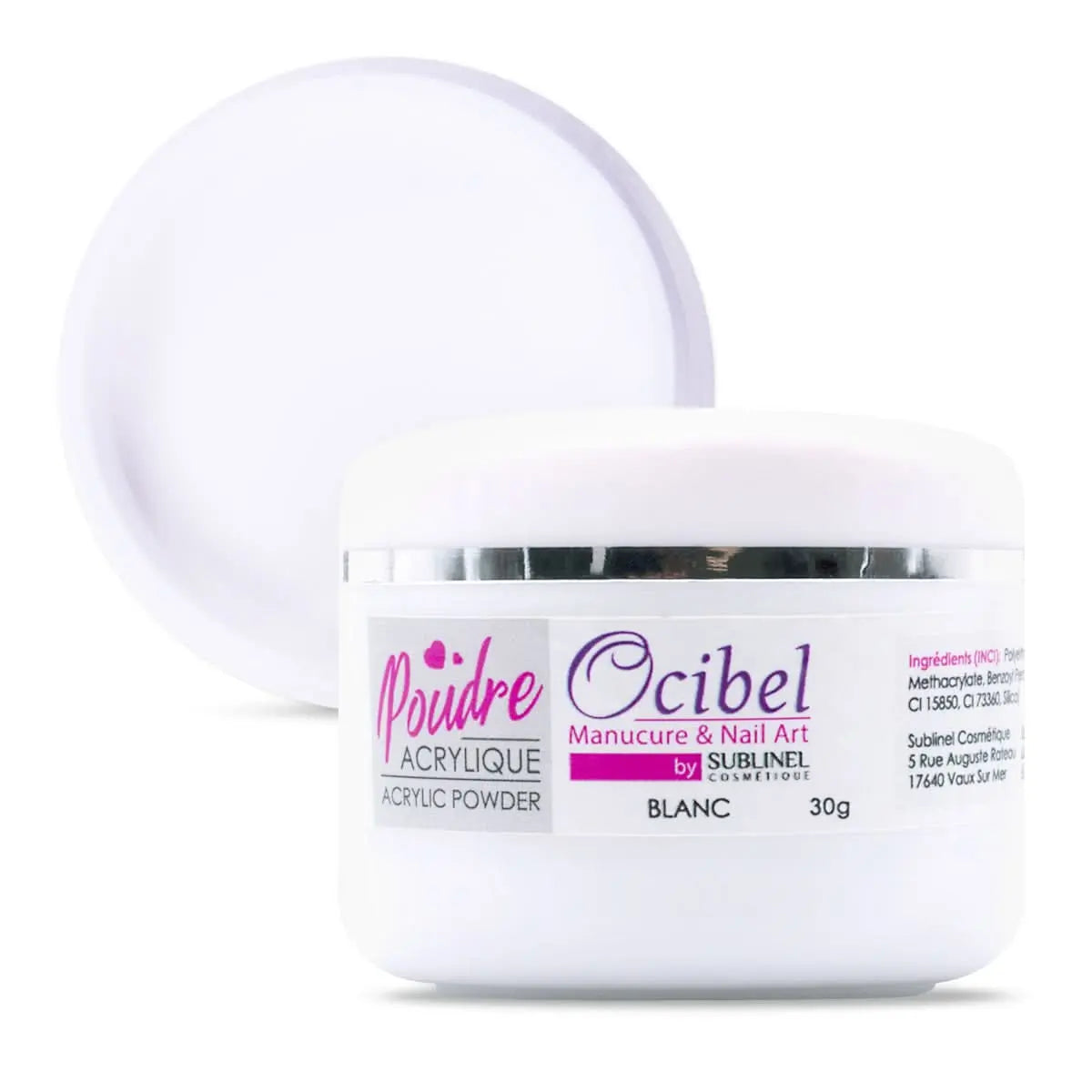 Poudre Acrylique Blanche - 30 g OCIBEL