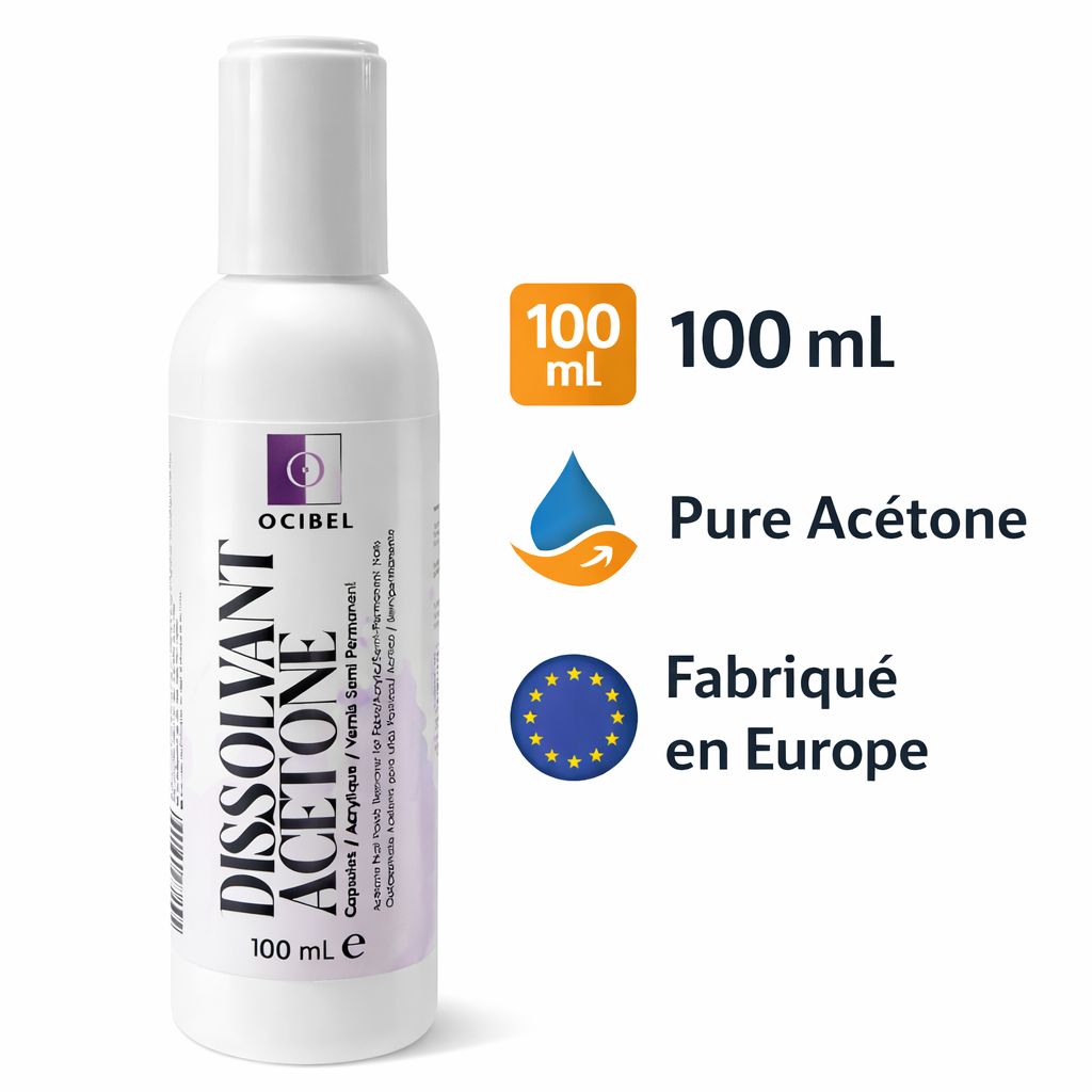 Pur Acétone 100% – Excellent PRO | Dépose rapide & nettoyage précis - 100ml OCIBEL