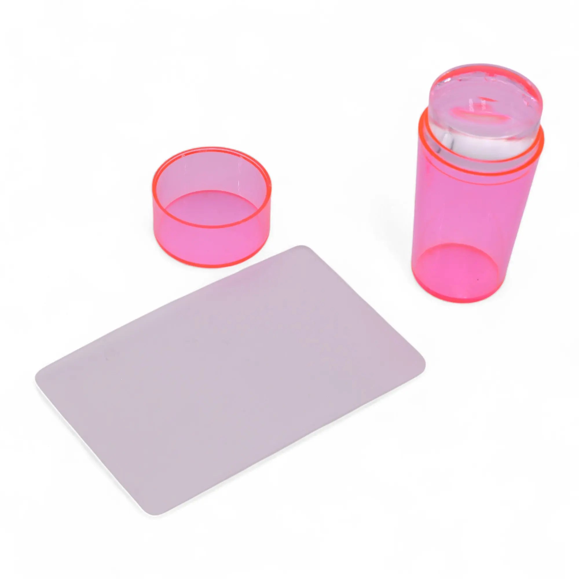 Tampon en Silicone Transparent Diamètre 4 cm et Raclette et 2 Plaques OCIBEL